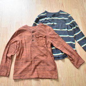 EUC Bundle of 2 Cat & Jack Boys Long Sleeve Shirts